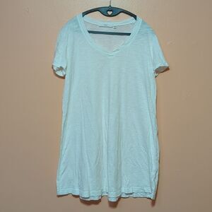 Wilt v-neck relaxed white tshirt tunic mini dress cotton basic capsule S
